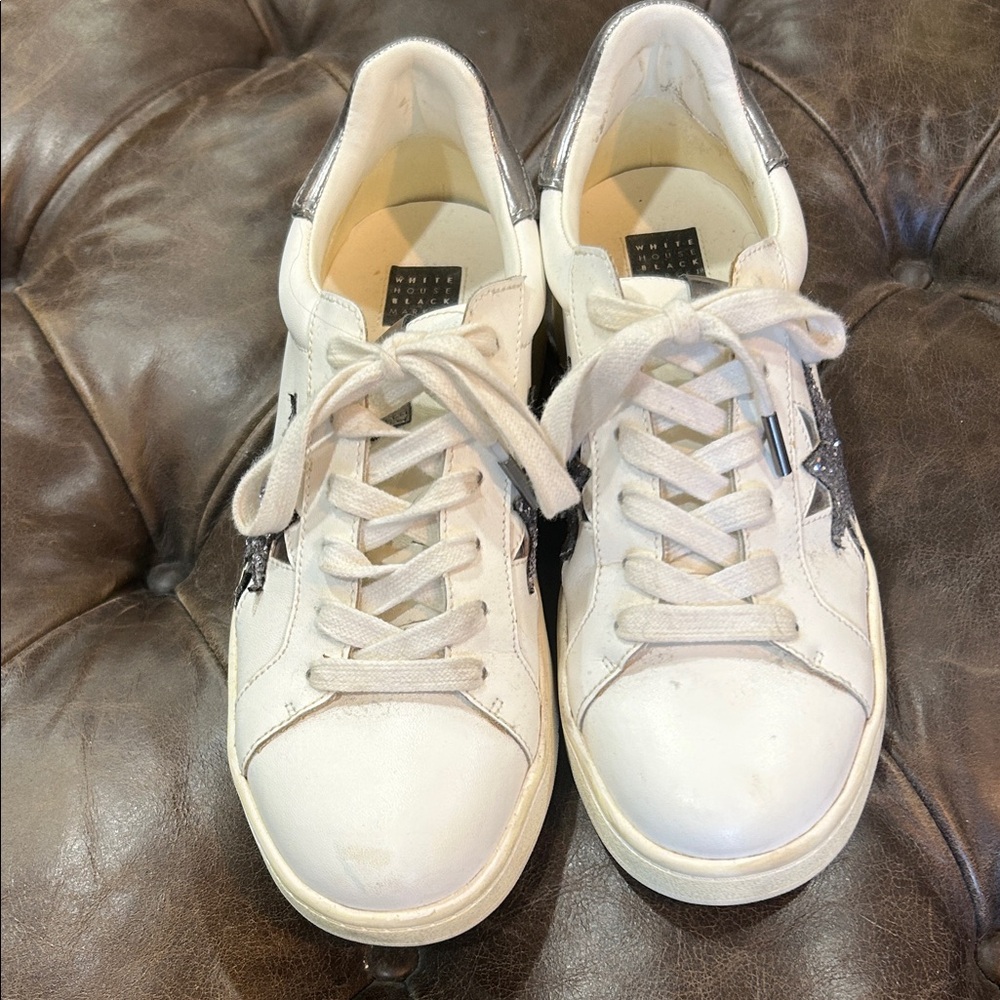 White House Black Market White and Black Sneakers